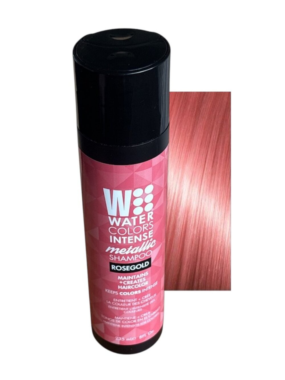 Tressa WATERCOLORS Color Depositing Shampoo Intense Metallic Rosegold 8 oz NEW